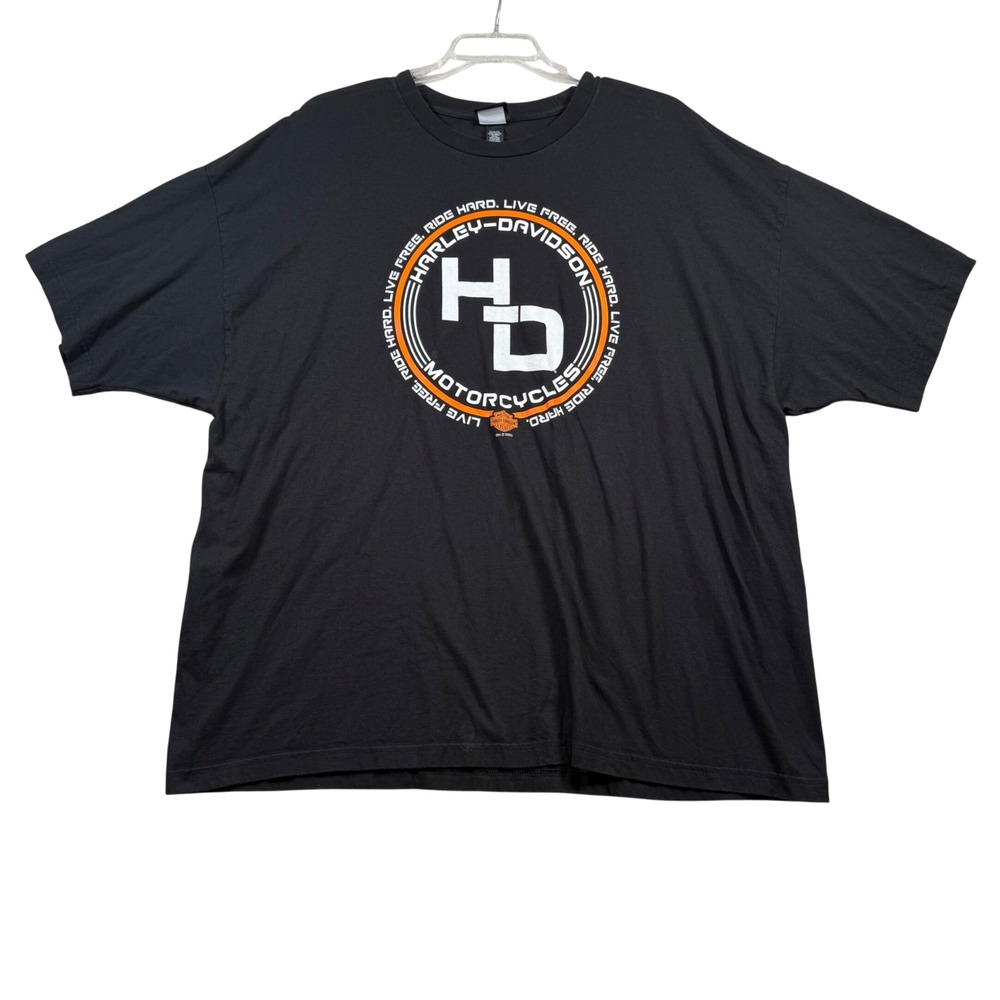 Harley-Davidson Graphic T-Shirt Mens 3XL Black Big Barn Des Moines IA Biker‎ Tee